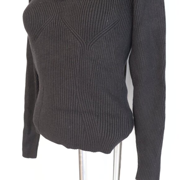 NWOT Dynamite Ribbed Sweater Black Sz M - Picture 8 of 8